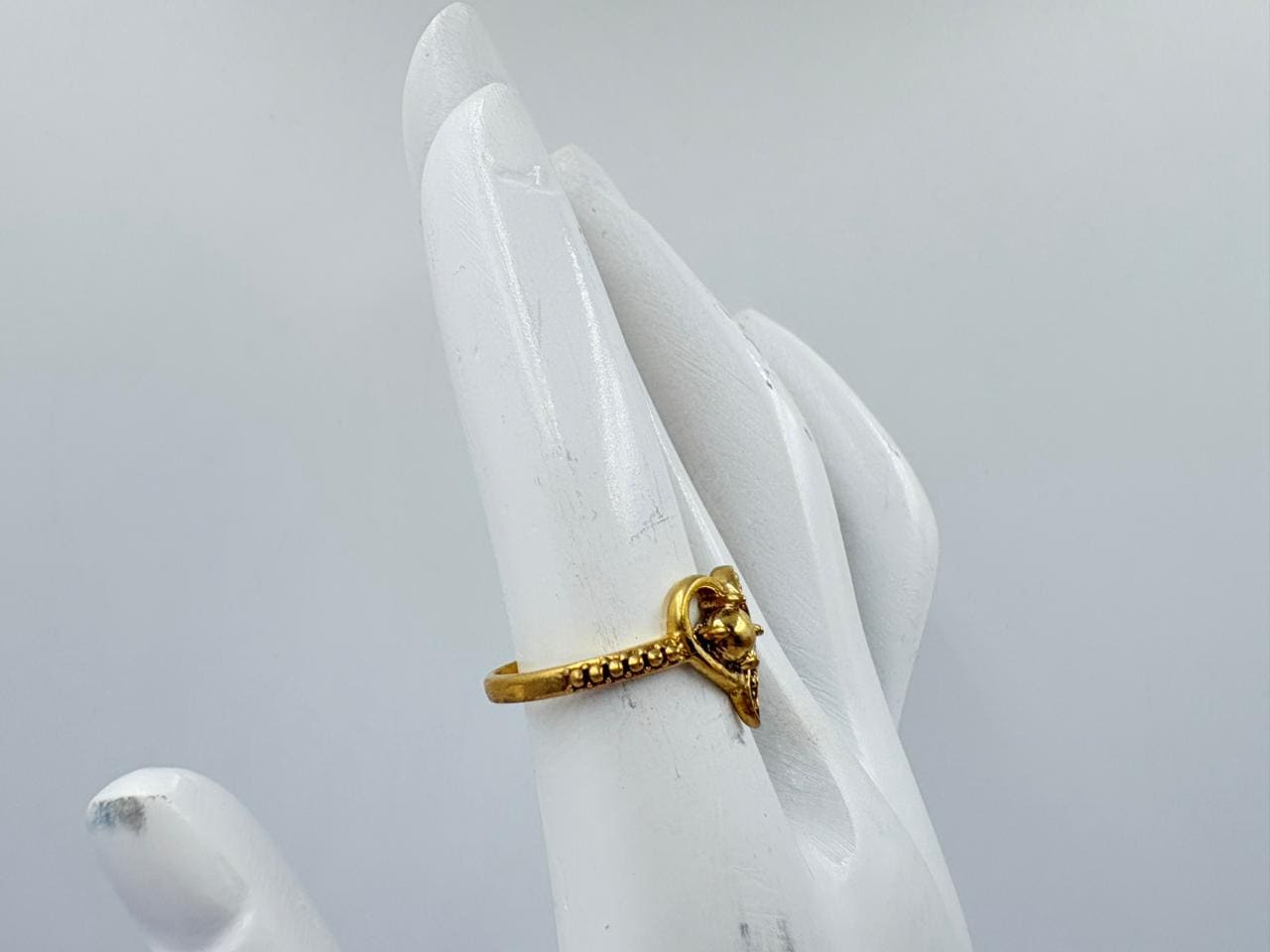 Golden Heart Crown Ring – Unique Design