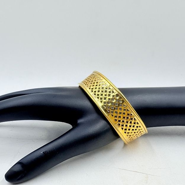 Golden Mesh Brass Handmade Designer Bangle
