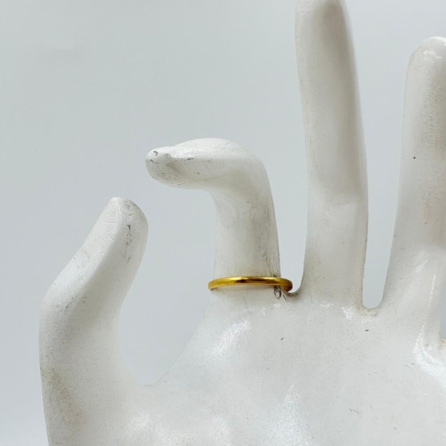 White Rainbow Gem Brass Ring with Triangle Crown