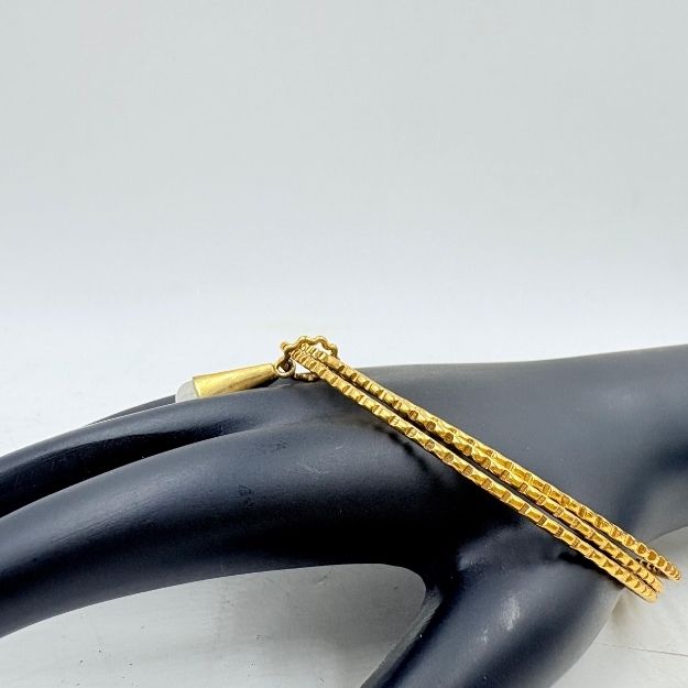 Aurora White Howlite Cone Brass Bangle