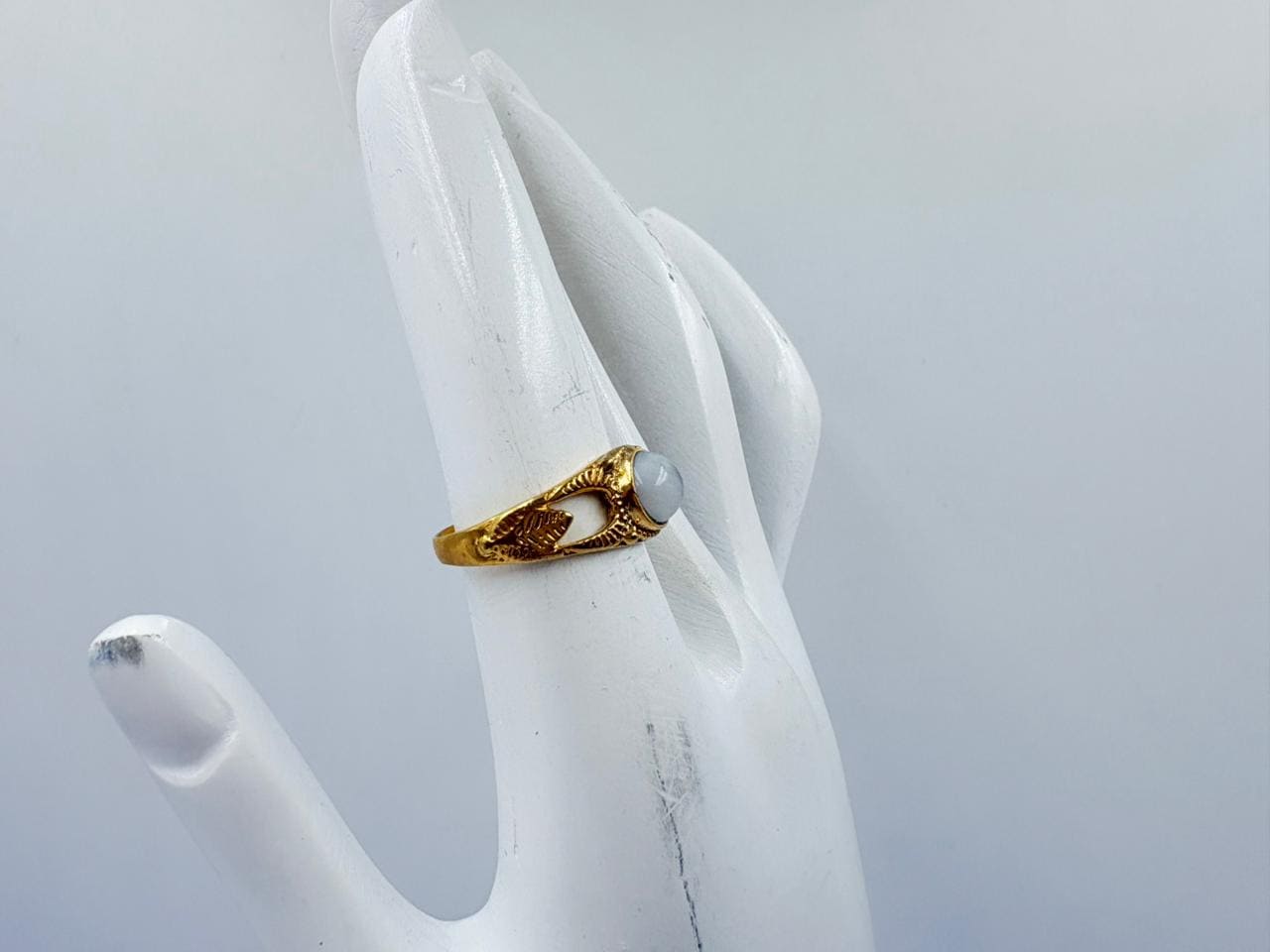 Celestial White Rainbow Halo Ring