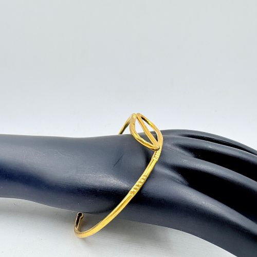 Brass Gold Plated Open Cuff Bracelet