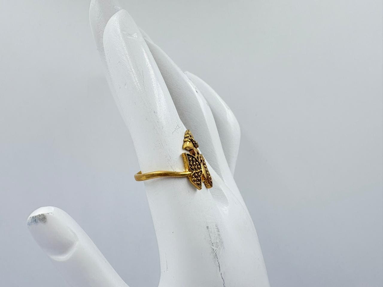 Golden Butterfly Charm Ring