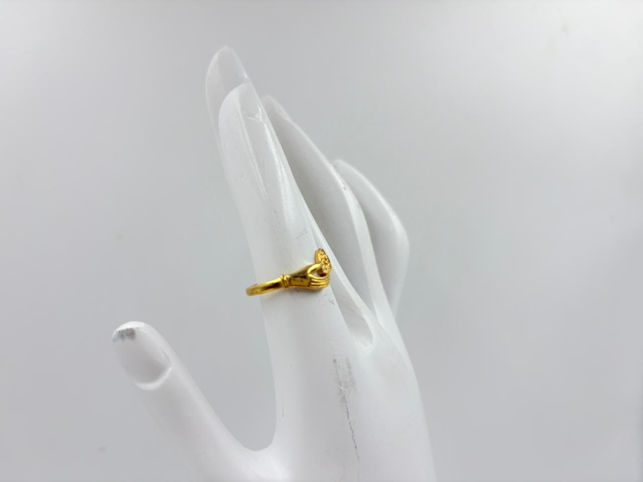 Golden Heart Minimal Brass Ring – MOBR54