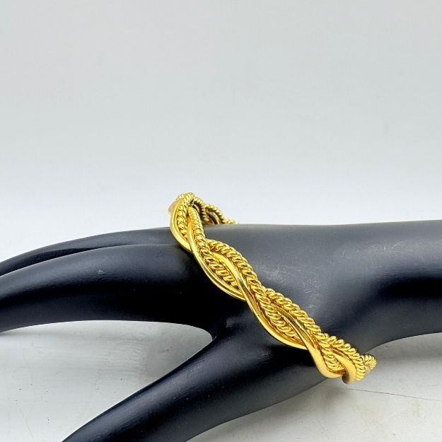Golden Twist Rope Handmade Brass Bangle