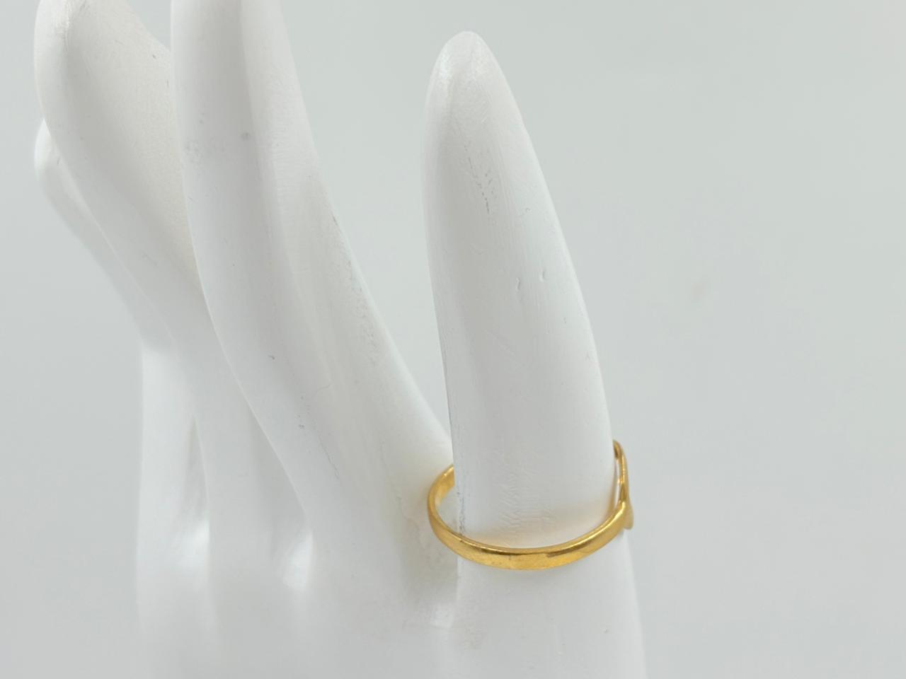 Infinity Loop Gold Ring – Elegant Brass Design (MOBR66)