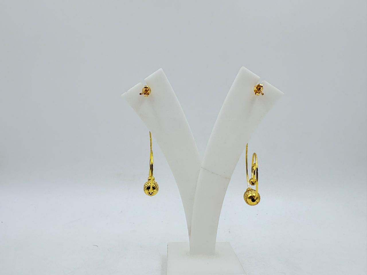 Brass Spiral Dangle Earrings with 18K Gold Plating – Lightweight Designer Earrings