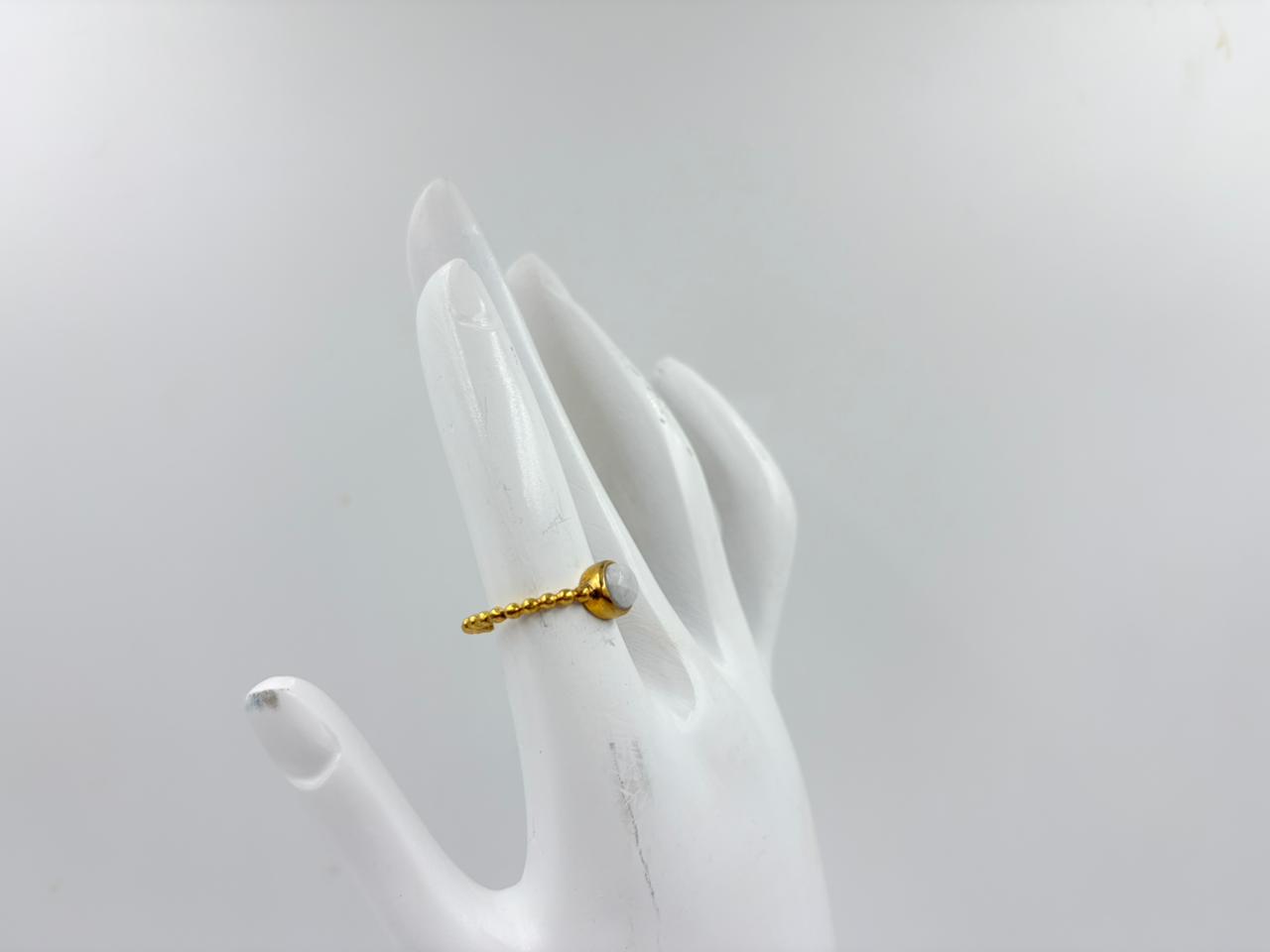 White Rambo Stone Ring – Signature Band