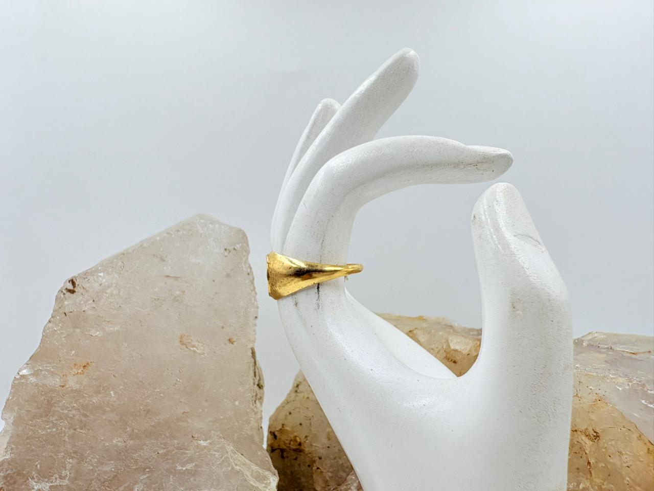 18K Gold Plated Brass Adjustable Ring – 5.50 Gram Modern Fashion Ring