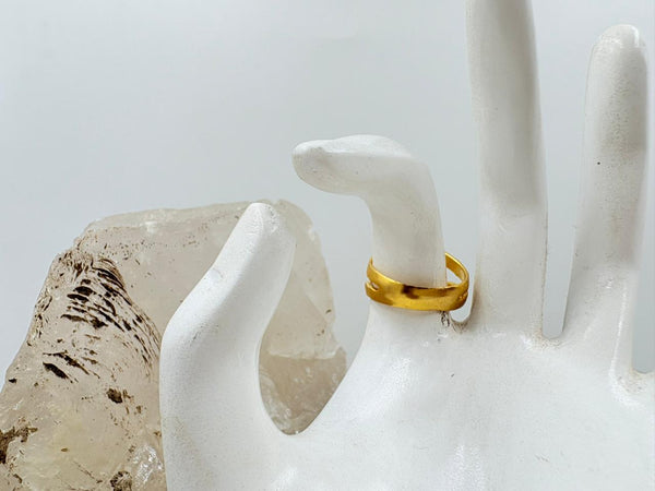 18K Gold Plated Brass Adjustable Ring – 5.50 Gram Modern Fashion Ring