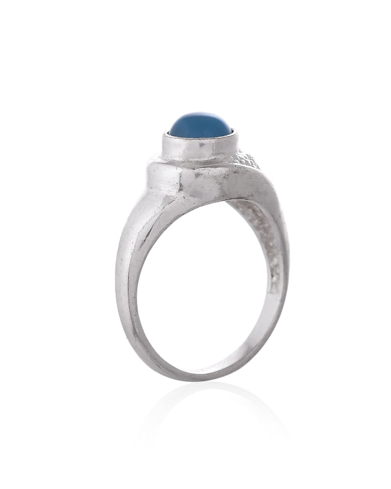 92.5 Silver Ring with Natural Moonstone – Handmade Designer Ring for Men & Women