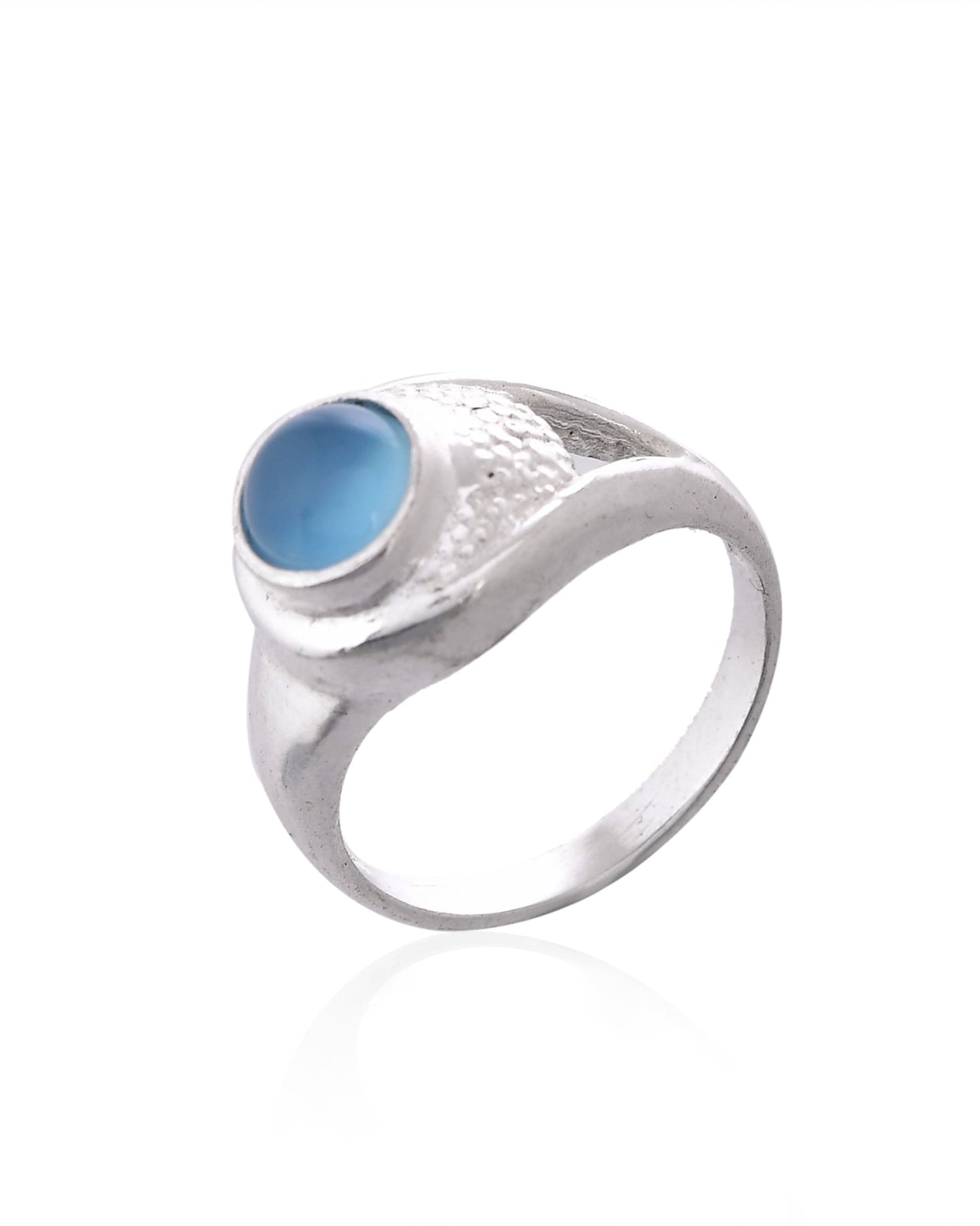 92.5 Silver Ring with Natural Moonstone – Handmade Designer Ring for Men & Women