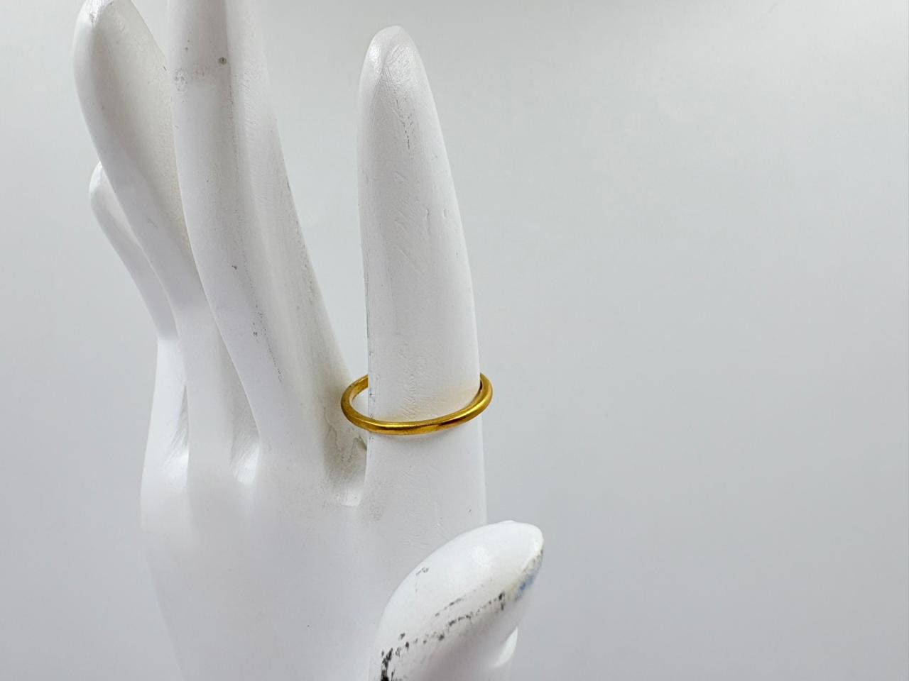 Royal Blue Onyx Minimal Brass Ring