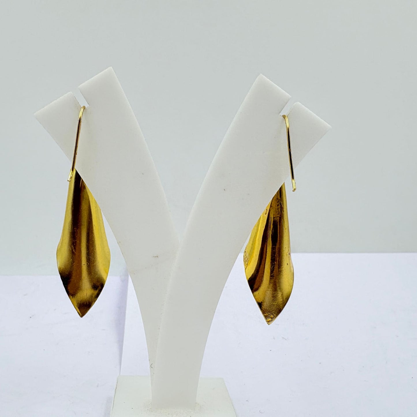 Golden Floral Drop Earrings – Handcrafted Perfection