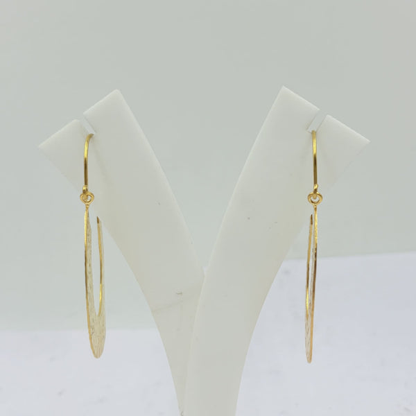 Golden Hammered Hoop Earrings – Modern Boho Shine