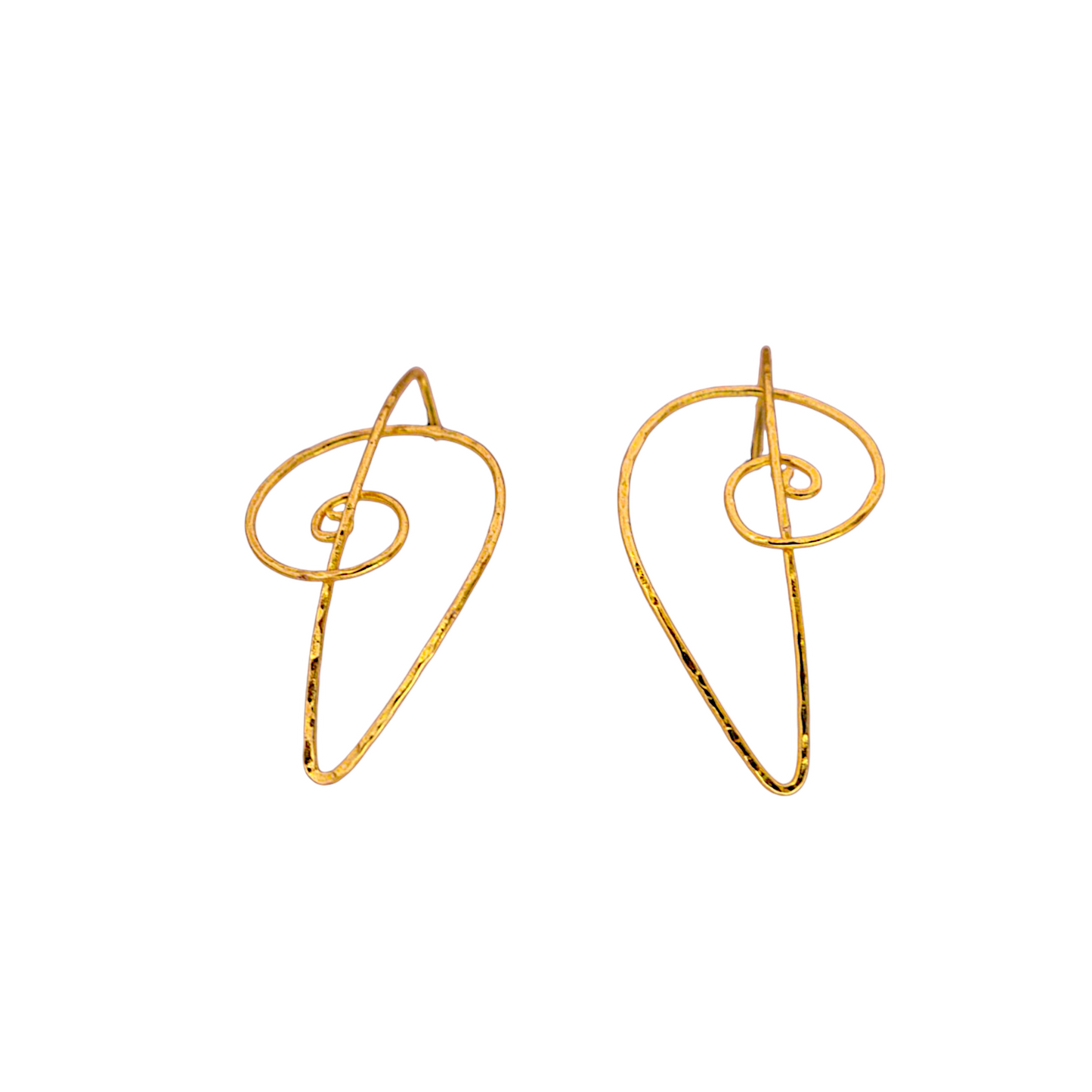 Gold Plated Earings 1 micron Base Metal Brass (2.60gram)