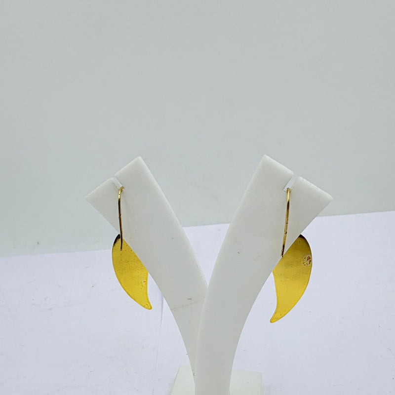 Handmade Red Onyx Gold Plated Designer Earrings