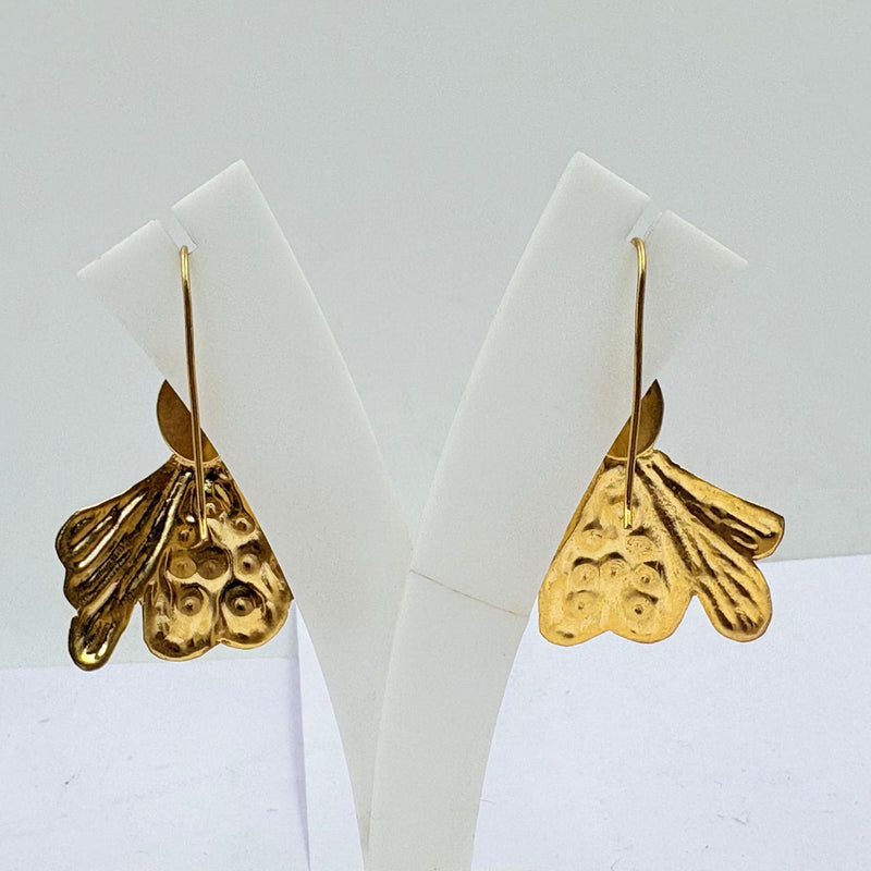Golden Sun Sitara Floral Earrings – Handmade Beauty