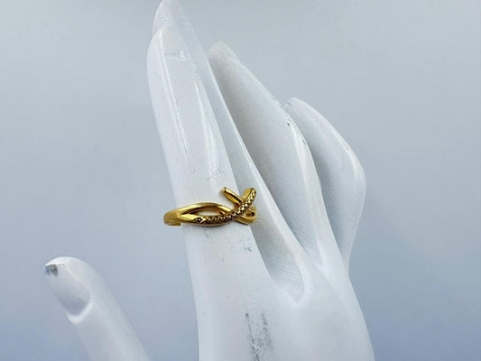 TwistLoop Golden Brass Ring