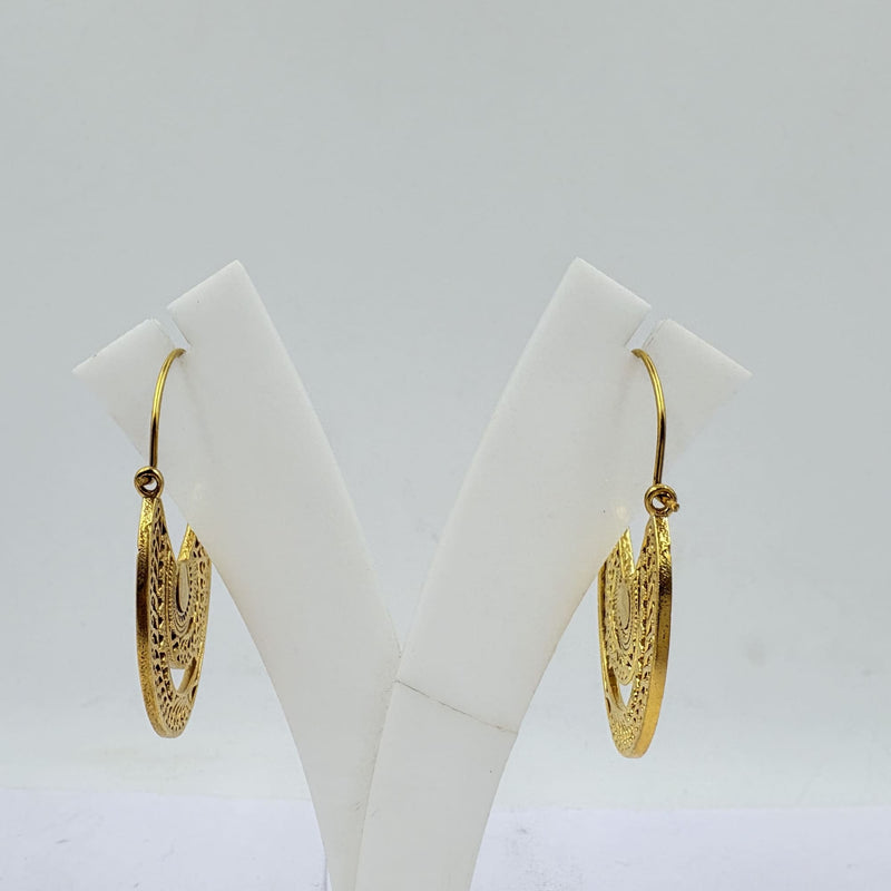 White Rainbow Mandala Hoop Earrings – Boho Glow