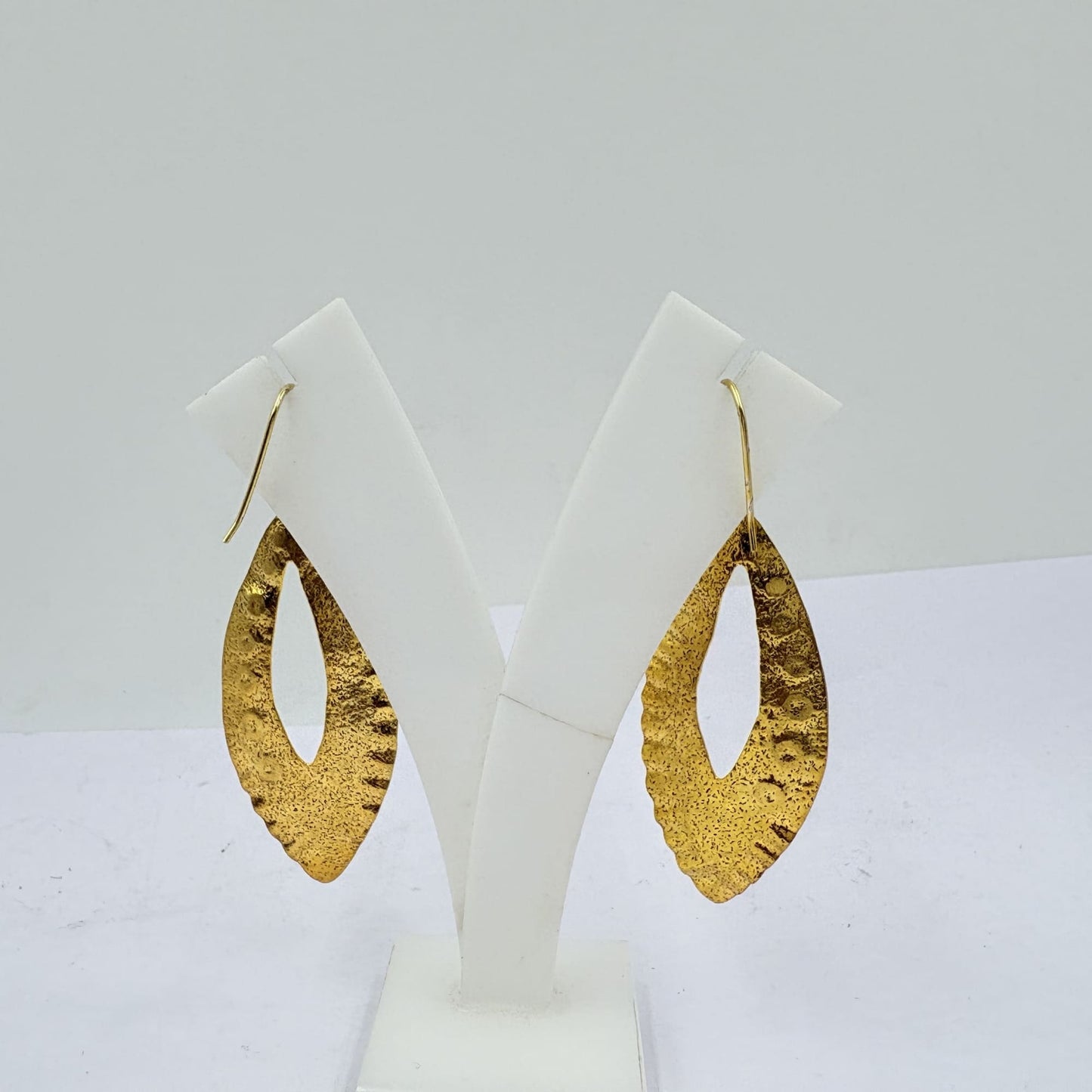 White Rainbow Cutout Earrings – Elegant Handmade Glow