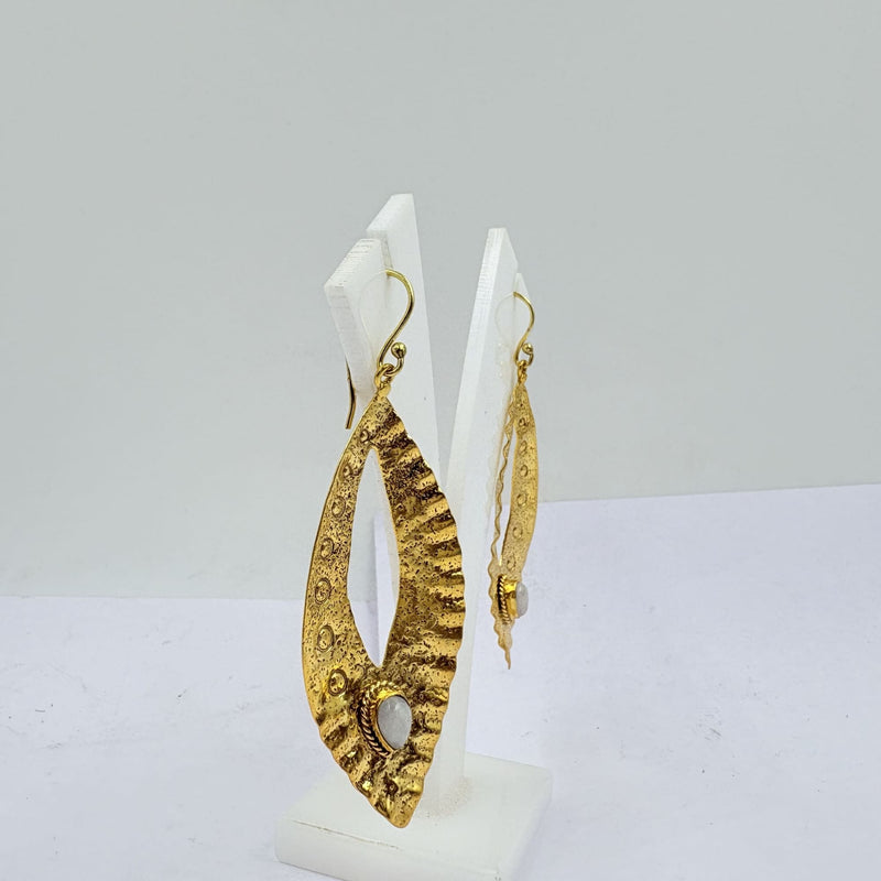 White Rainbow Cutout Earrings – Elegant Handmade Glow