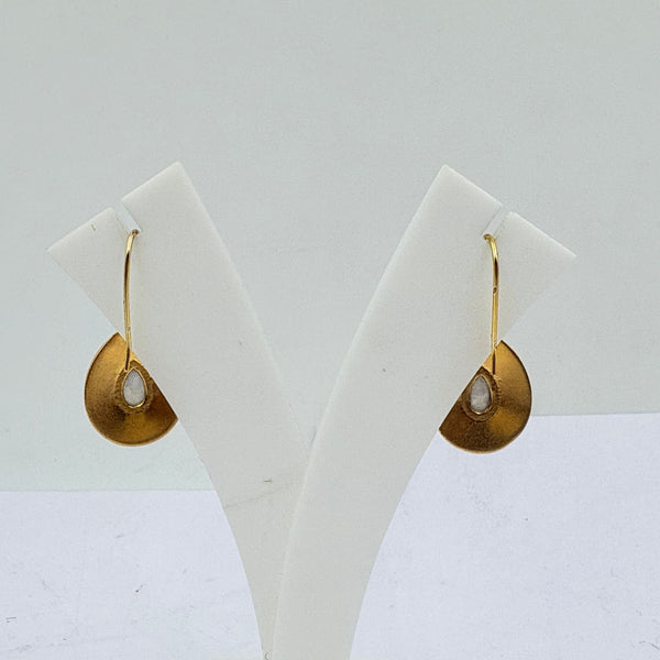 White Rainbow Teardrop Earrings – Elegant Radiance