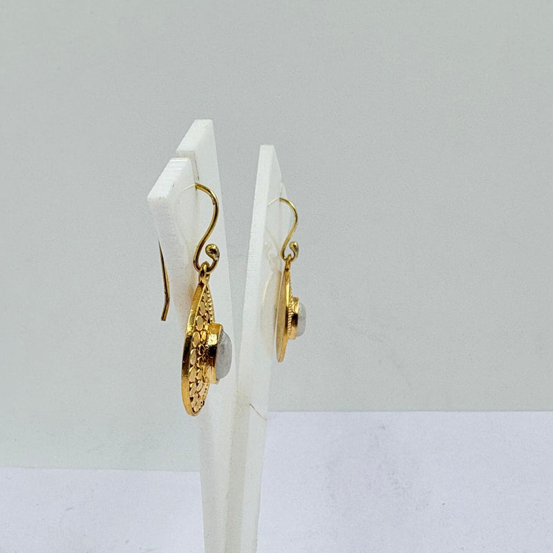 White Rainbow Teardrop Earrings – Elegant Radiance