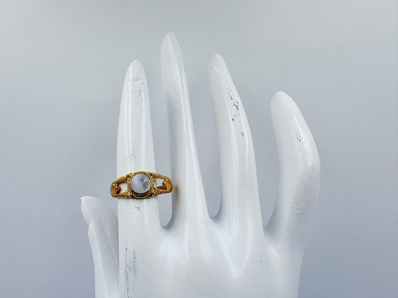 Celestial White Rainbow Halo Ring