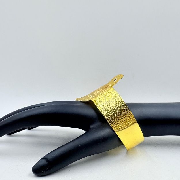 Golden Bird Design Handmade Brass Bangle