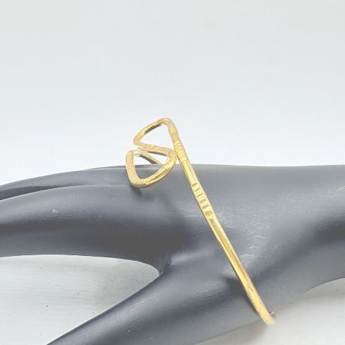 Brass Gold Plated Open Cuff Bracelet