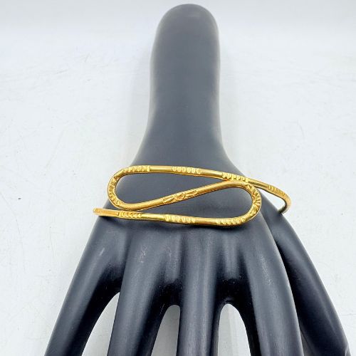 Brass Gold Plated Open Cuff Bracelet