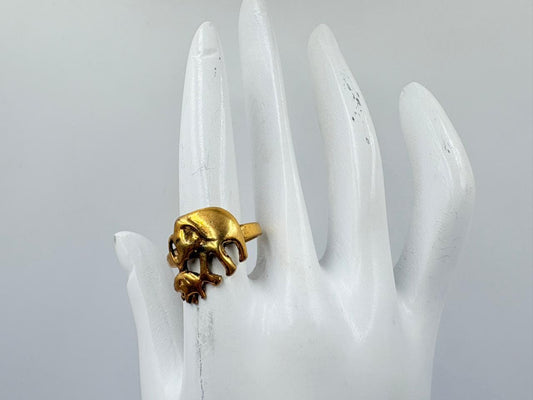 Royal Elephant Duo Adjustable Ring