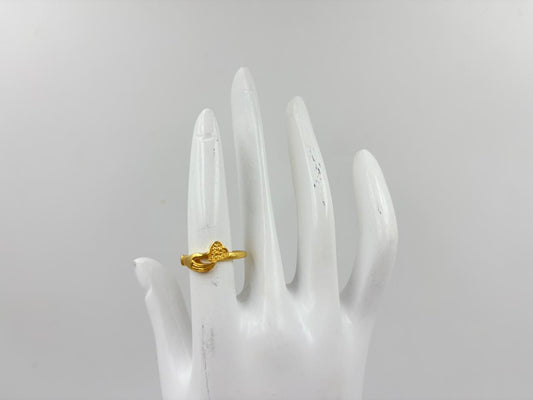 Golden Heart Minimal Brass Ring – MOBR54