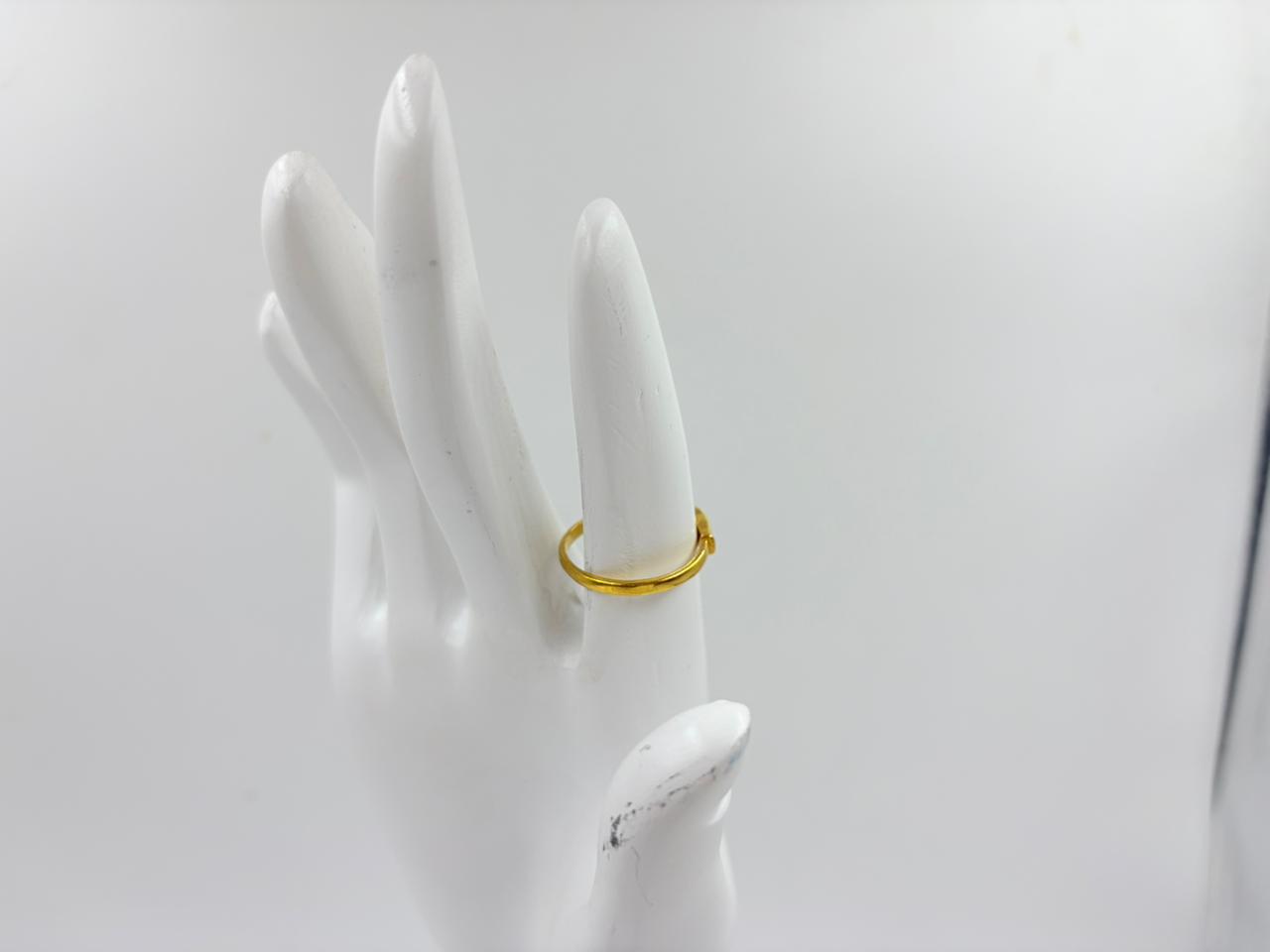 Golden Heart Minimal Brass Ring – MOBR54