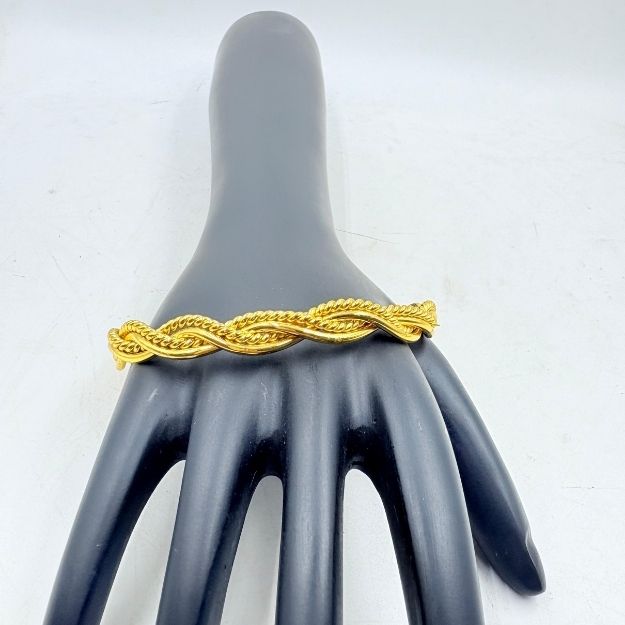 Golden Twist Rope Handmade Brass Bangle