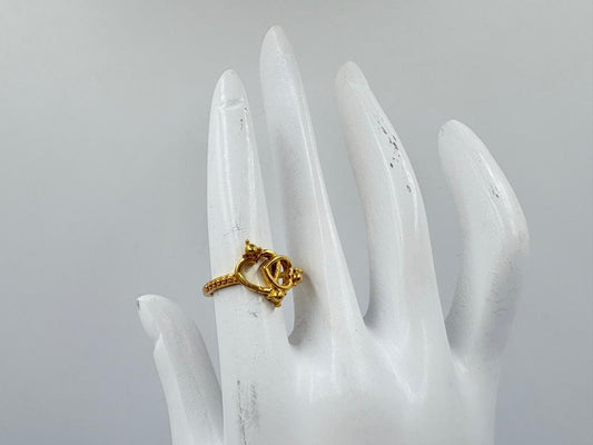 Golden Heart Knot Designer Ring