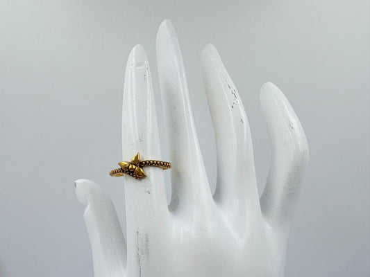 Golden Petal Mini Ring –  Antique Touch