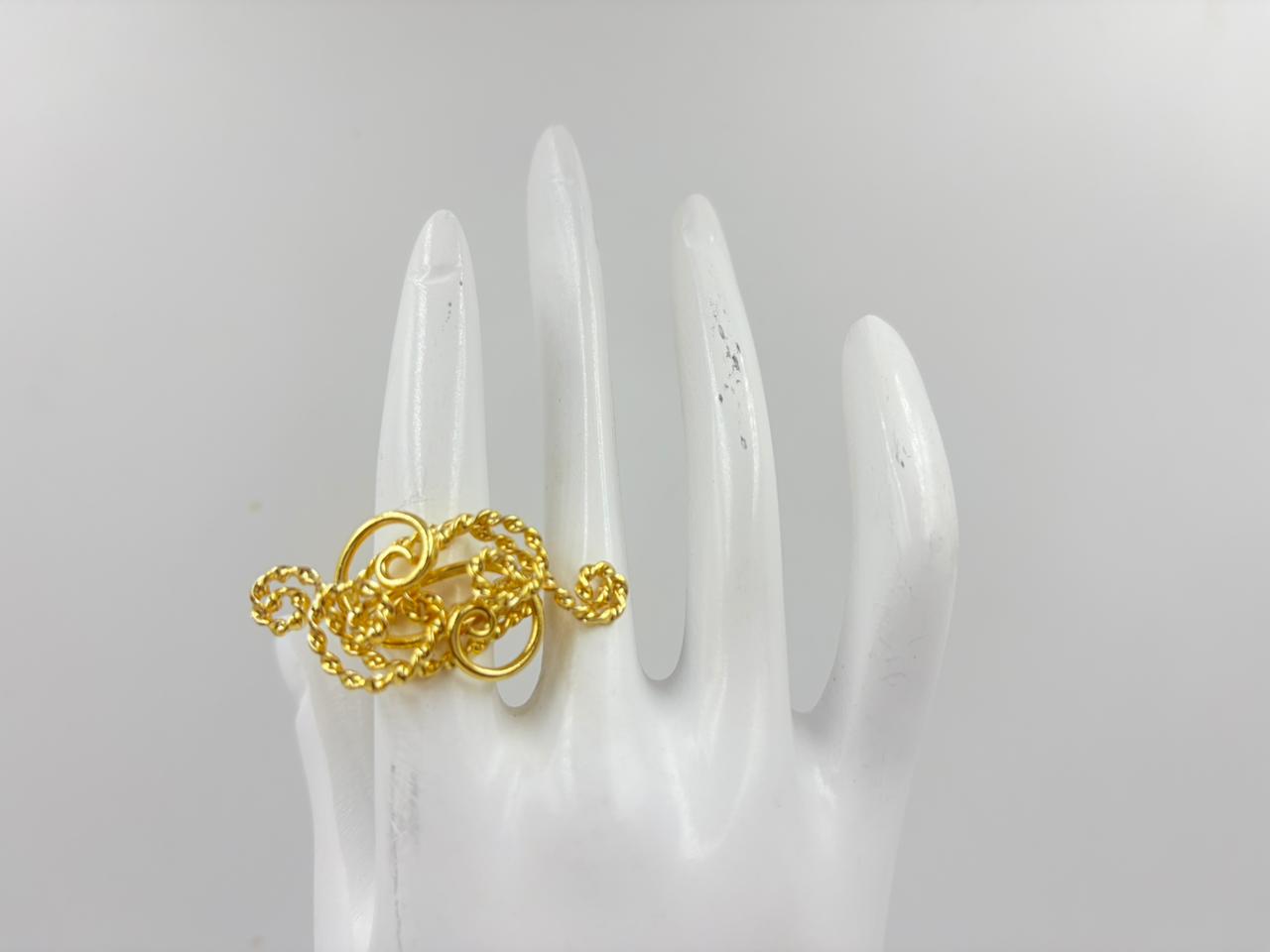 Royal Twist Handmade Gold Rope Ring – MOBR53