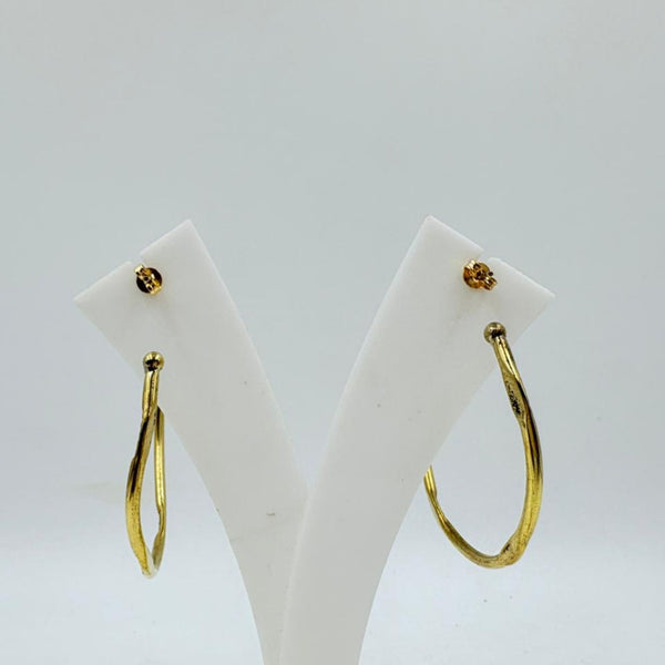 Brass Earrings with 18K Gold Plating – Lightweight Designer Earrings