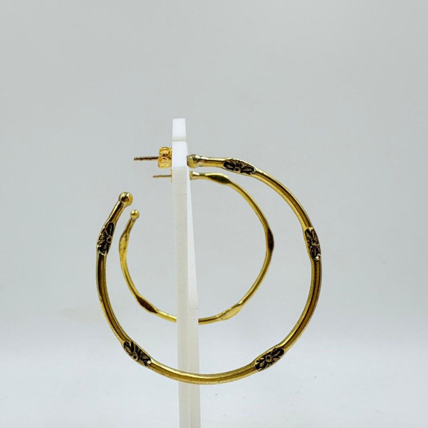 Brass Earrings with 18K Gold Plating – Lightweight Designer Earrings