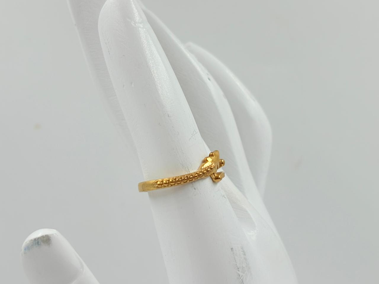 Starlit Twist Open Ring – 18K Plated | MOBR72