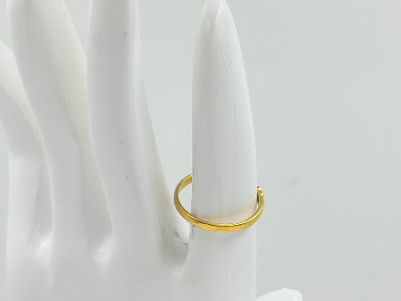 Classic Textured Gold Plated Band Ring MOBR65