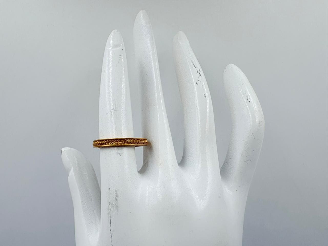 Golden Textured Band Ring – Signature