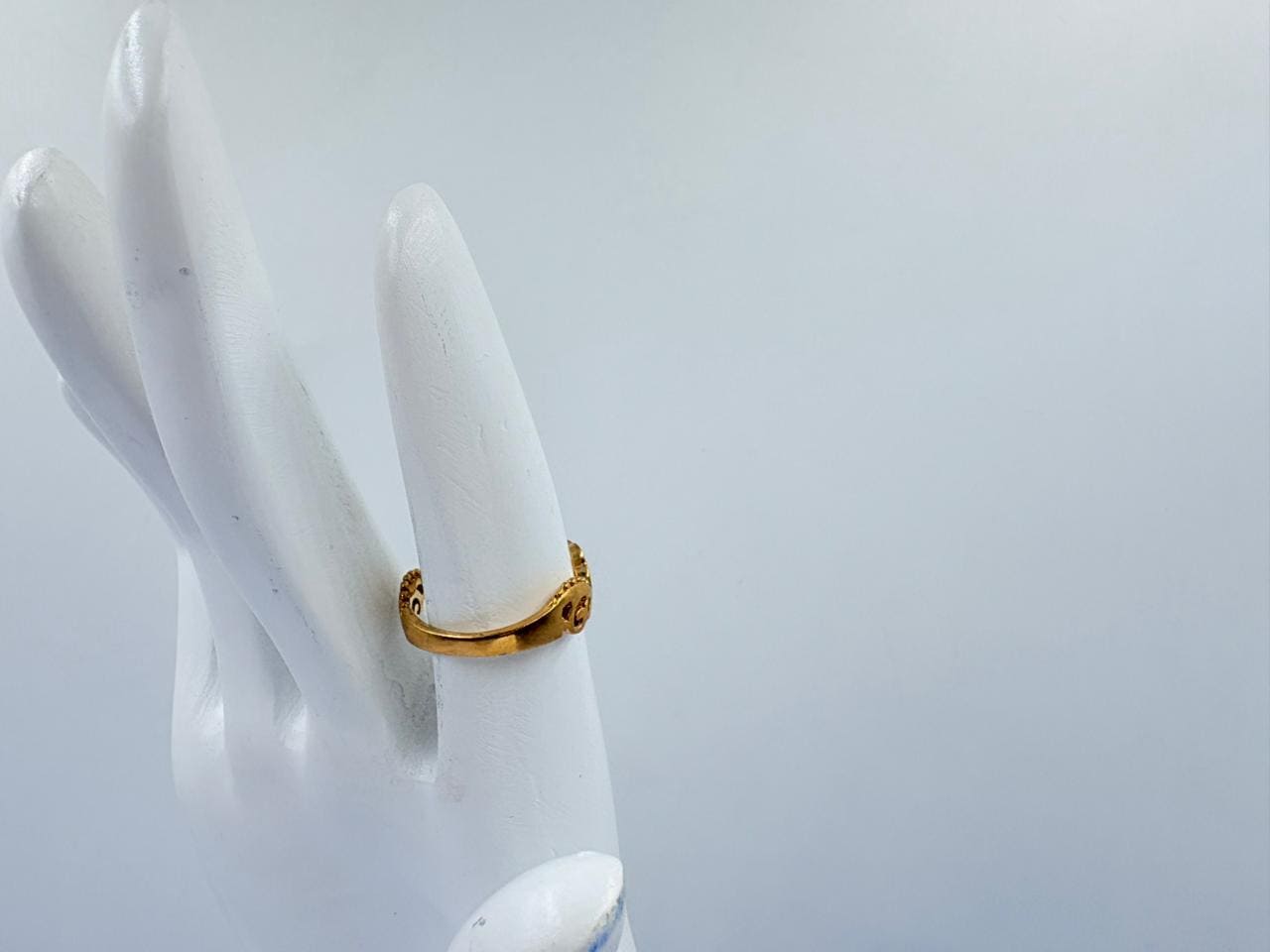 Regal Swirl Band – Antique Gold Textured Ring