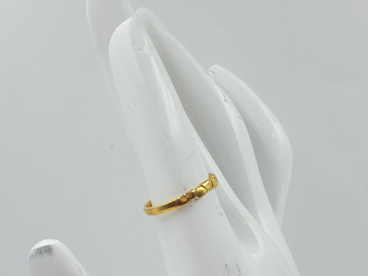 Classic Textured Gold Plated Band Ring MOBR65