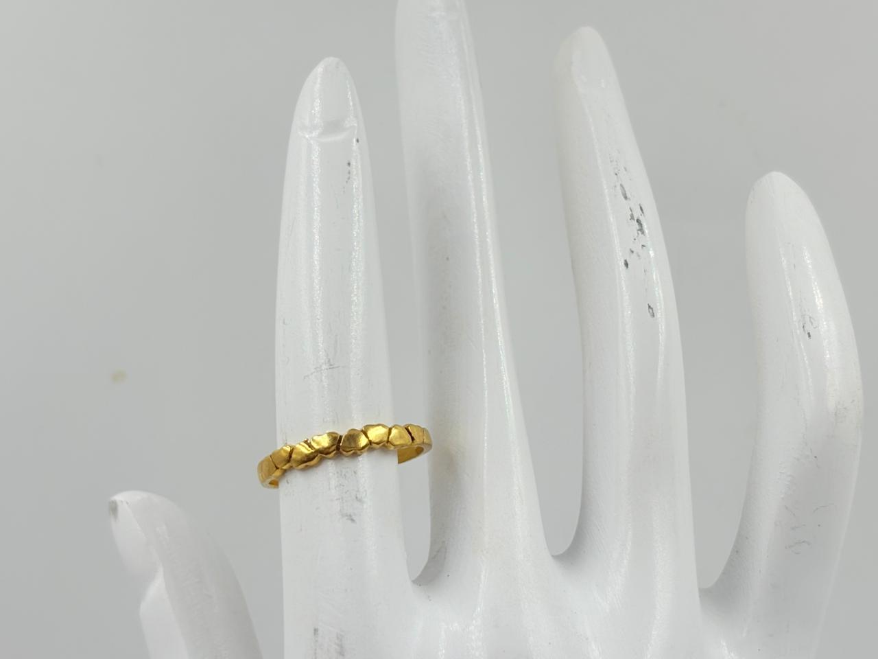 Classic Textured Gold Plated Band Ring MOBR65