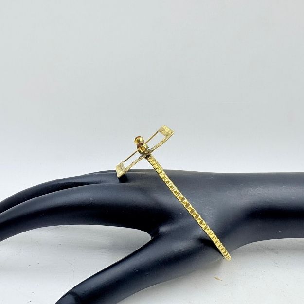 Handmade Brass Bangle with Red Onyx Stone