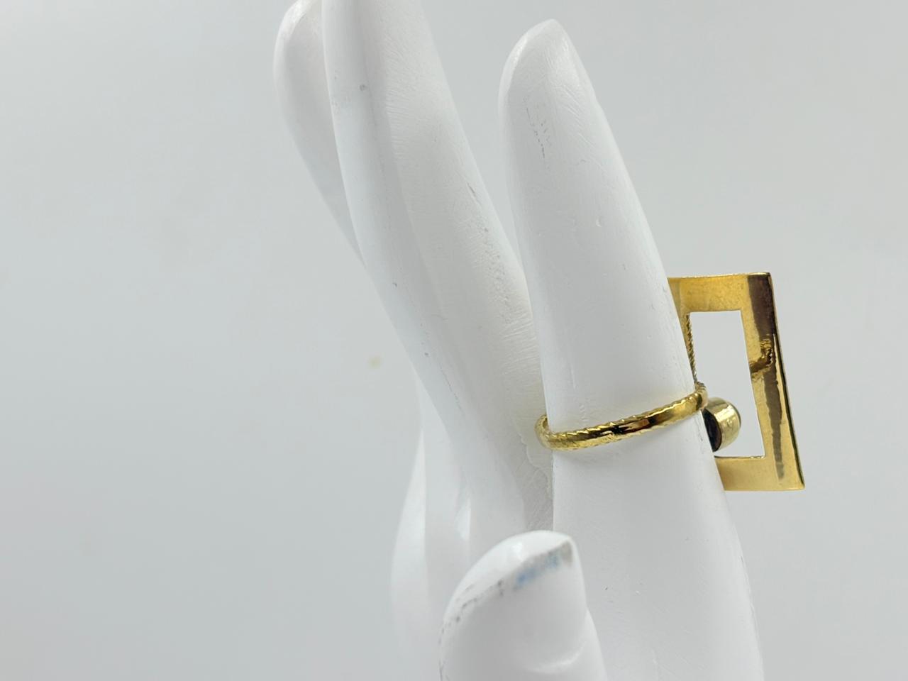 Vintage Tiger Eye Square Art Ring MOBR69