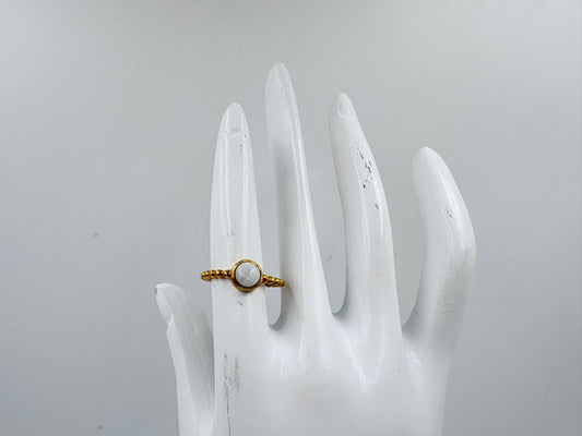 White Rambo Stone Ring – Signature Band